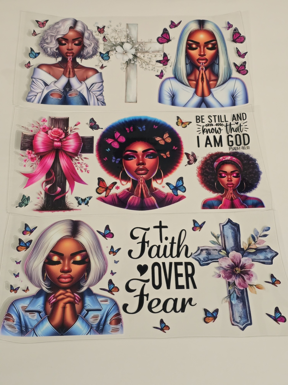 UV DTF Wrap Set - Multicolor Religious Prints